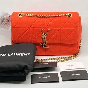 Saint Laurent Quilted Jersey Monogram Jamie Medium Shoulder Bag